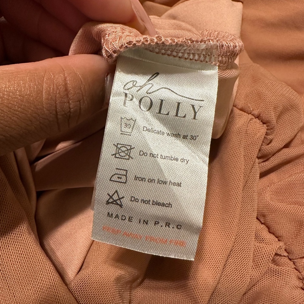 Oh Polly - Mauve/Blush Midi Ruched Dress - Picture 3 of 6